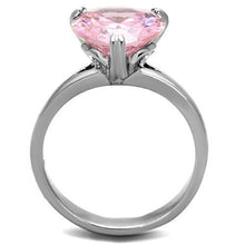 Load image into Gallery viewer, Silver Womens Ring Rose Pink Anillo Para Mujer Stainless Steel Ring with AAA Grade CZ Rose - Jewelry Store by Erik Rayo

