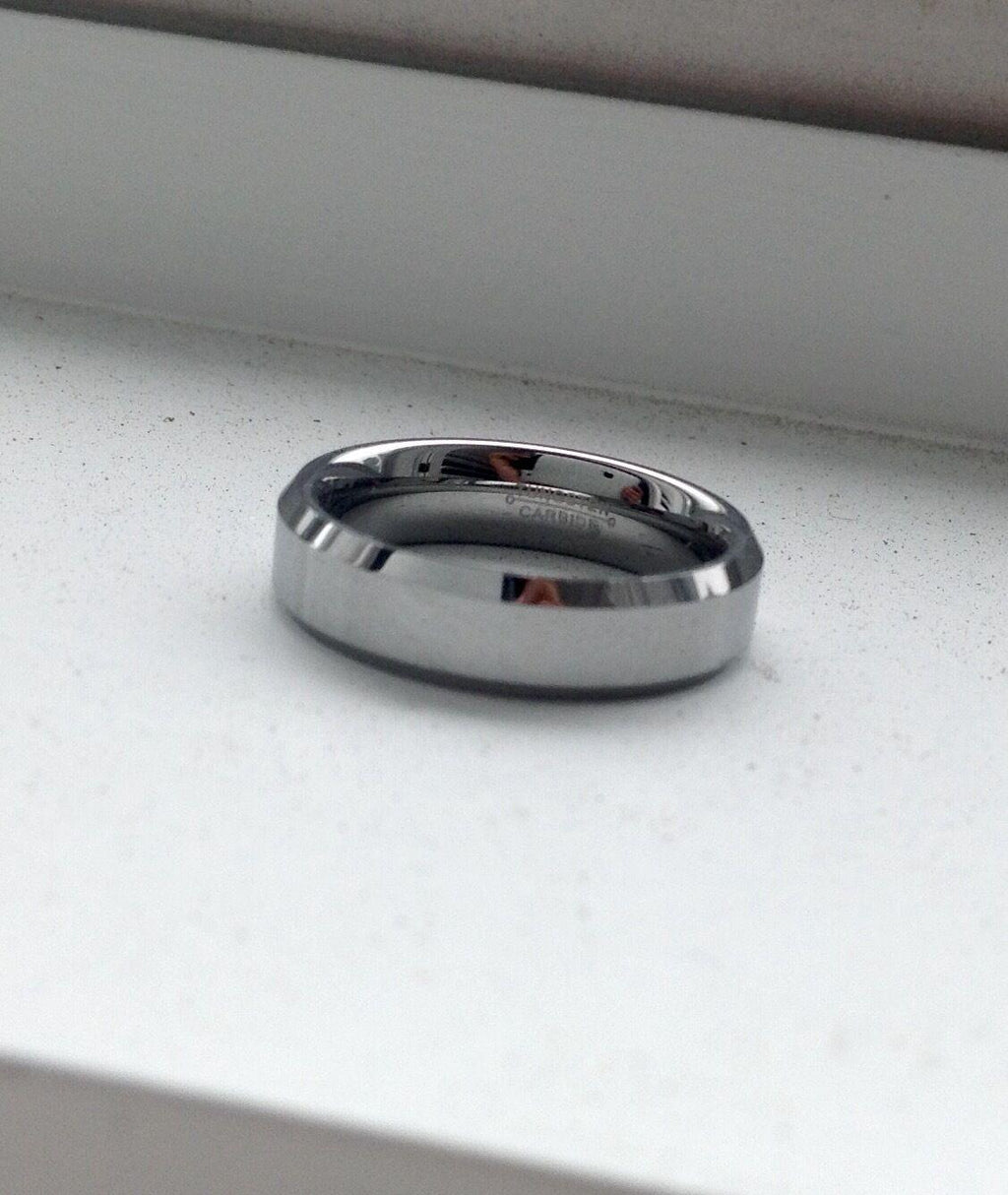 Sizes 5-15 High Polish Tungsten Rings 6mm - Jewelry Store by Erik Rayo