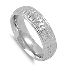 Load image into Gallery viewer, Sizes 7-15 316L Stainless Steel Diamond Cut Band Ring - Jewelry Store by Erik Rayo
