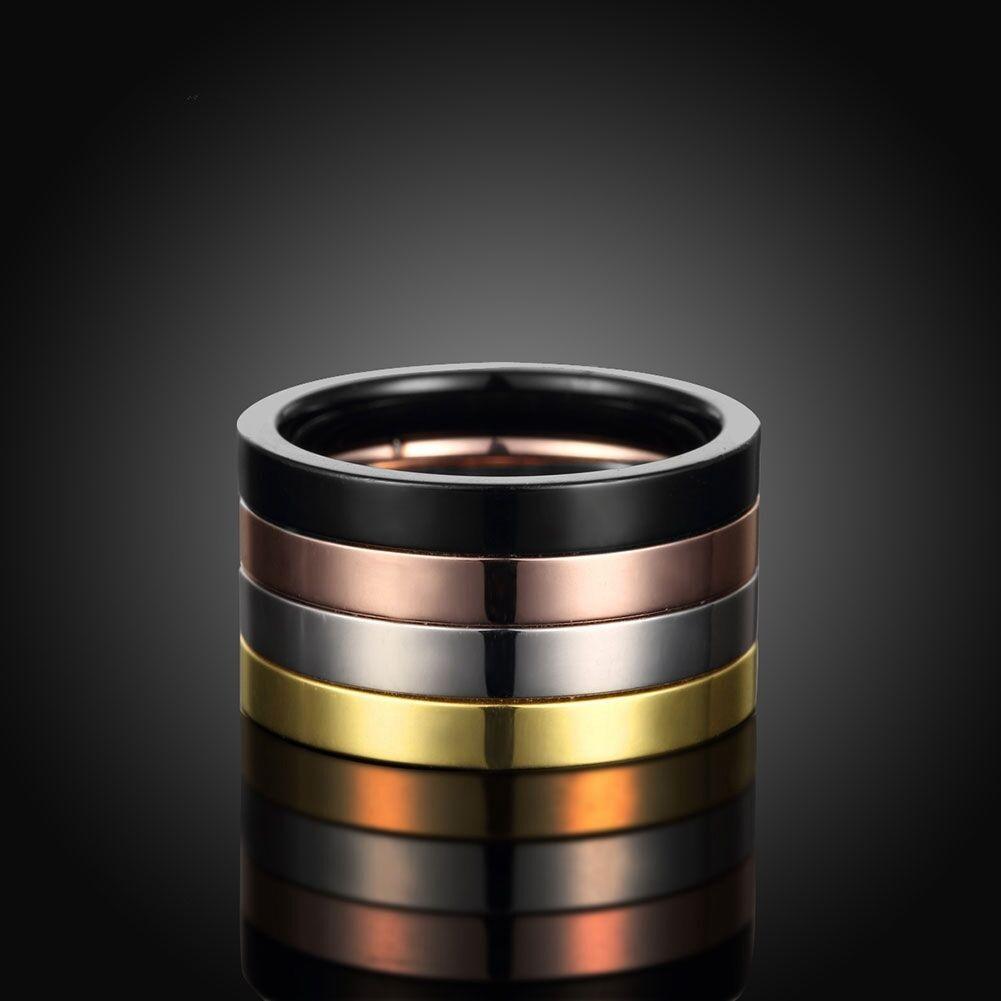 Stainless Steel Band Ring Black Rose Gold and Silver - Jewelry Store by Erik Rayo