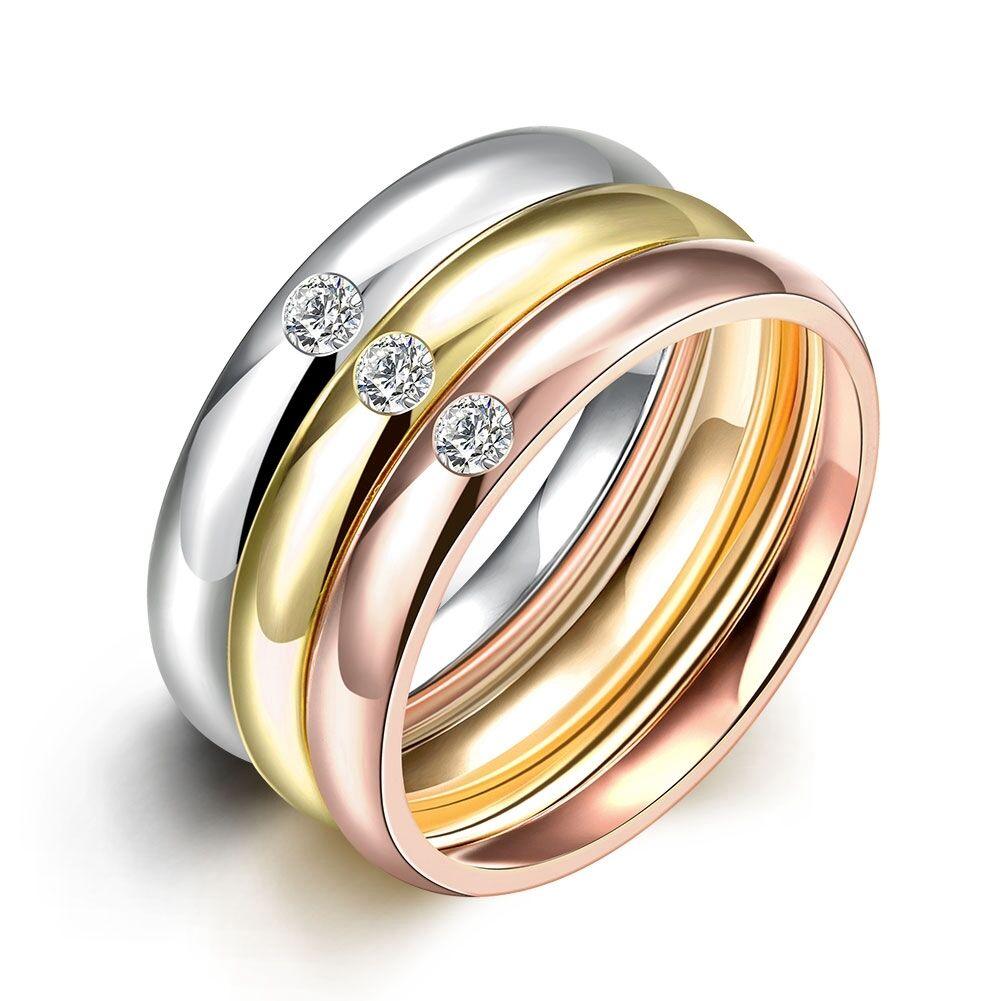 Stainless Steel Bands with Diamond Ring - Jewelry Store by Erik Rayo