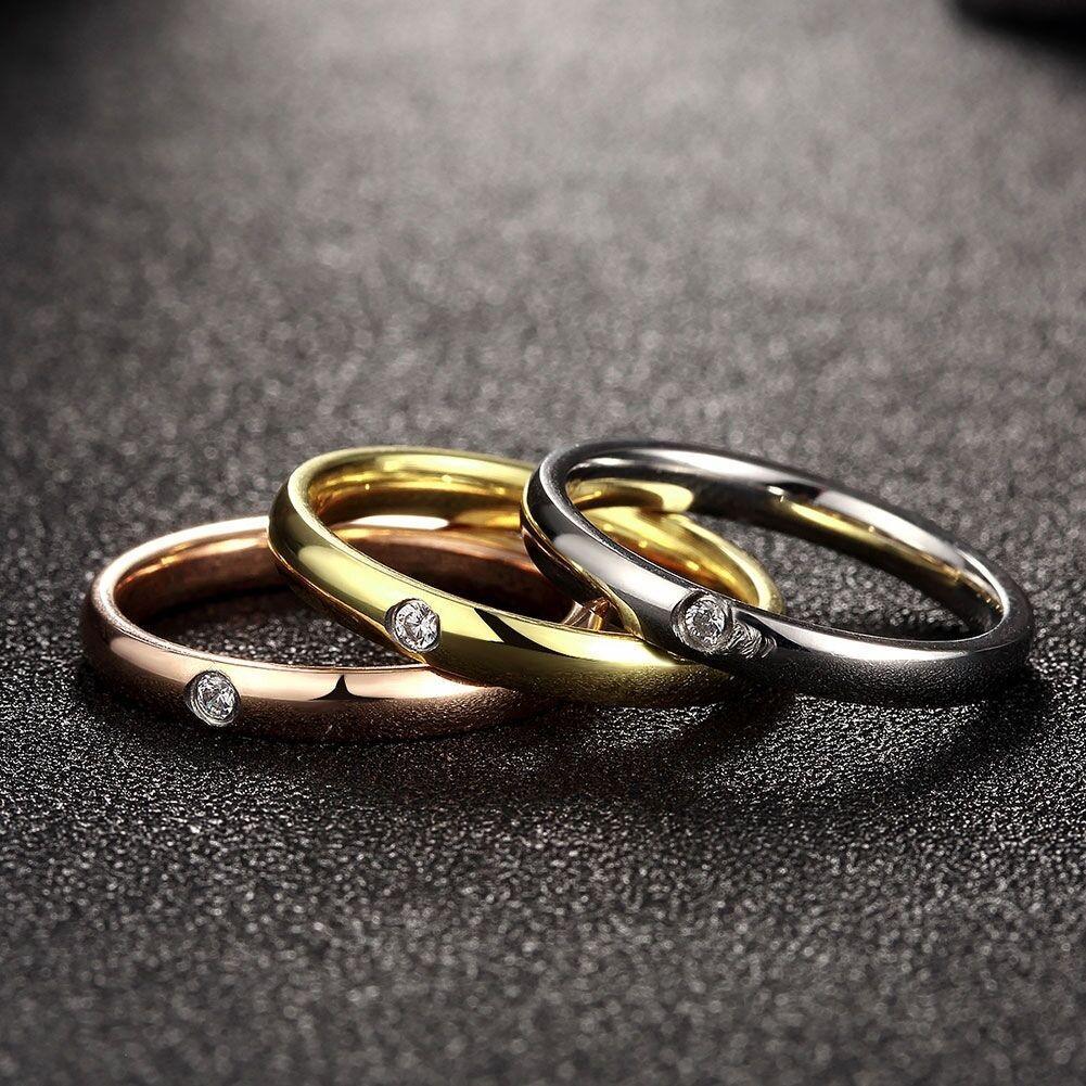Stainless Steel Bands with Diamond Ring - Jewelry Store by Erik Rayo