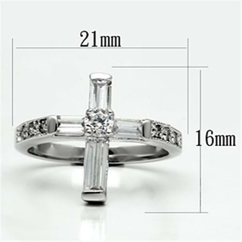 Stainless Steel Cross Zircon Faith Rings Anillo Para Mujer - Jewelry Store by Erik Rayo