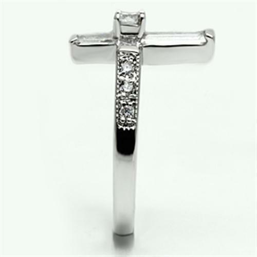 Stainless Steel Cross Zircon Faith Rings Anillo Para Mujer - Jewelry Store by Erik Rayo