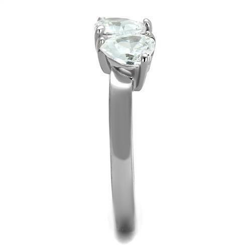 Stainless Steel Two Heart Love Ring Anillo Para Mujer - Jewelry Store by Erik Rayo