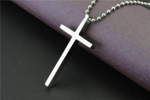 Stainless Steel Jesus Cross Pendant Necklace 18 inch Chain - Jewelry Store by Erik Rayo