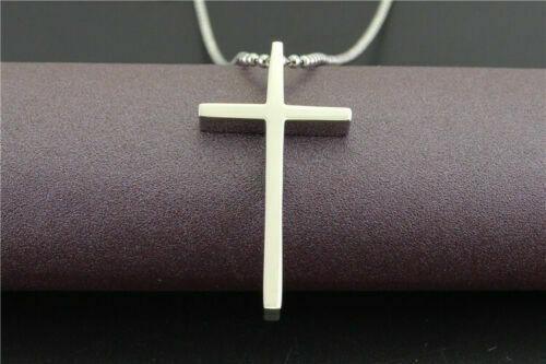 Stainless Steel Jesus Cross Pendant Necklace 18 inch Chain - Jewelry Store by Erik Rayo
