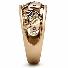 Load image into Gallery viewer, Stainless Steel Lucky Elephant Caravan Citrine Pink Rose Gold Ring - Jewelry Store by Erik Rayo
