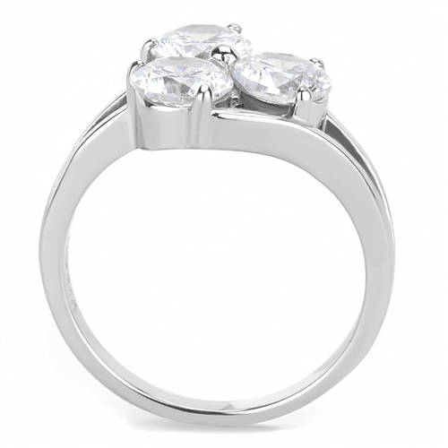 Stainless Steel Round CZ Cocktail Wedding Engagement Ring Anillo Para Mujer - Jewelry Store by Erik Rayo