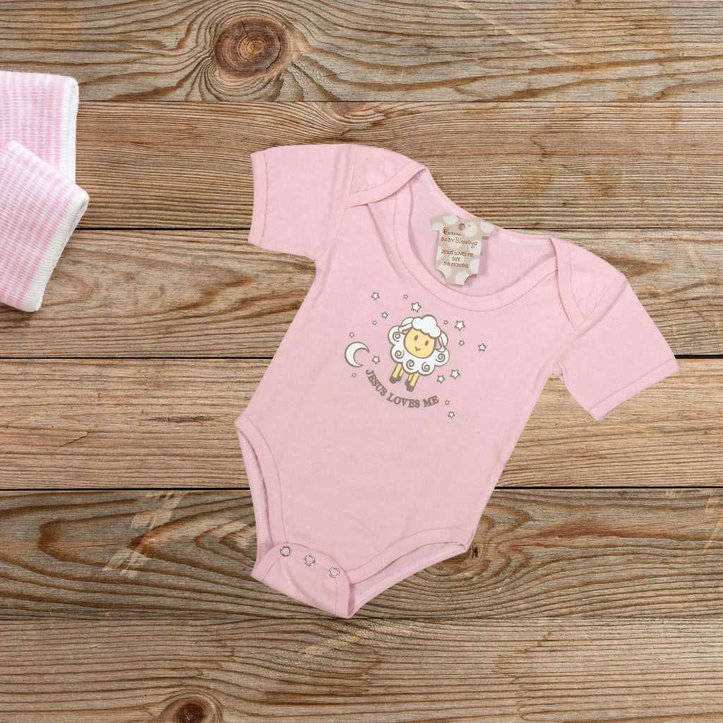 Baby Shirt 3-6Mo Pnk Jesus Love Me Cotn
