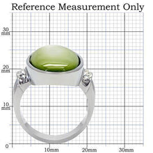 Load image into Gallery viewer, Silver Rings for Women Anillo Para Mujer Stainless Steel Ring with Precious Stone Conch in Light Green Color
