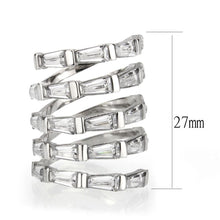 Load image into Gallery viewer, TK3729 High polished Stainless Steel Ring with AAA Grade CZ in Clear - Jewelry Store by Erik Rayo
