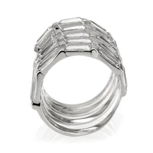 Load image into Gallery viewer, TK3729 High polished Stainless Steel Ring with AAA Grade CZ in Clear - Jewelry Store by Erik Rayo
