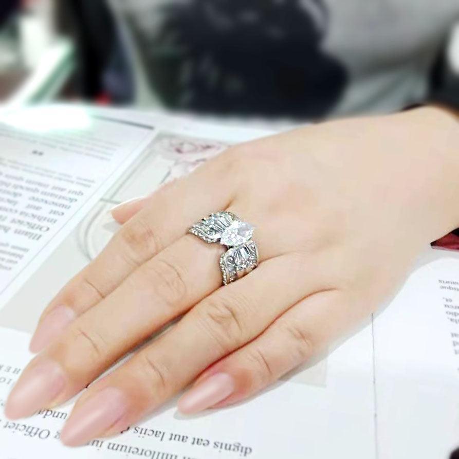 TK3777 - High polished (no plating) Stainless Steel Ring with AAA Grade CZ in Clear - Jewelry Store by Erik Rayo
