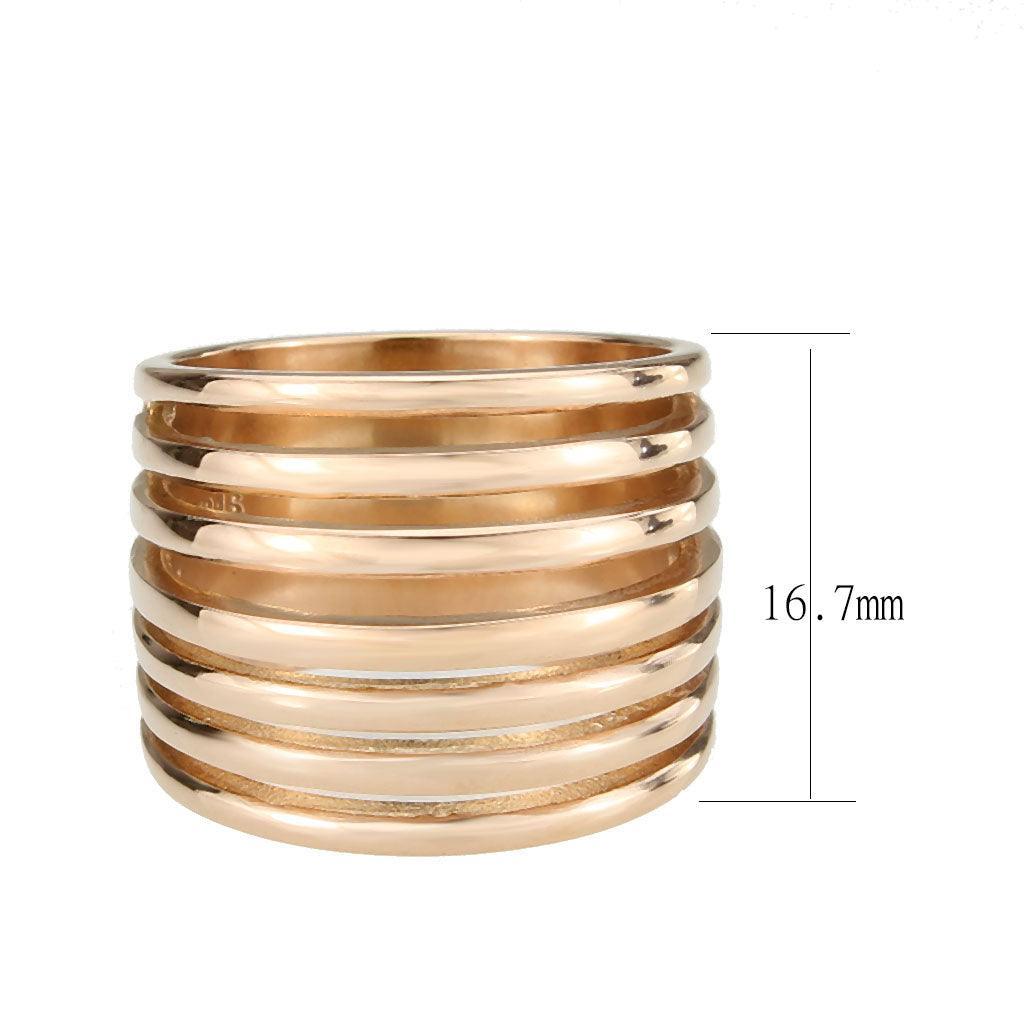 TK3797 - IP Rose Gold(Ion Plating) Stainless Steel Ring with NoStone in No Stone - Jewelry Store by Erik Rayo