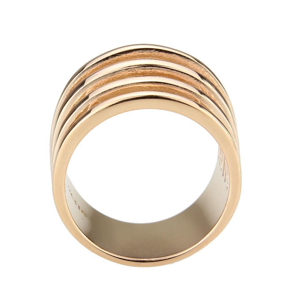 TK3797 - IP Rose Gold(Ion Plating) Stainless Steel Ring with NoStone in No Stone - Jewelry Store by Erik Rayo