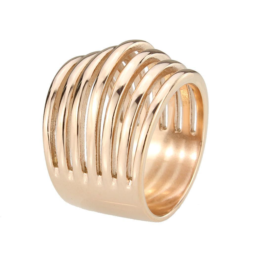 TK3797 - IP Rose Gold(Ion Plating) Stainless Steel Ring with NoStone in No Stone - Jewelry Store by Erik Rayo