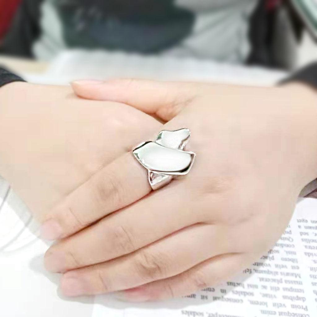 TK3798 - High polished (no plating) Stainless Steel Ring with NoStone in No Stone - Jewelry Store by Erik Rayo