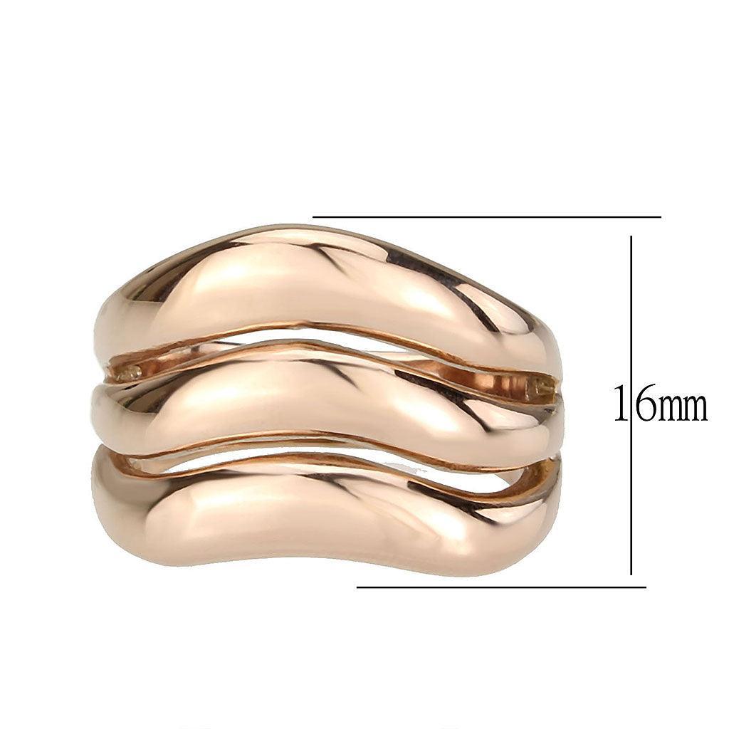 TK3799 - IP Rose Gold(Ion Plating) Stainless Steel Ring with NoStone in No Stone - Jewelry Store by Erik Rayo