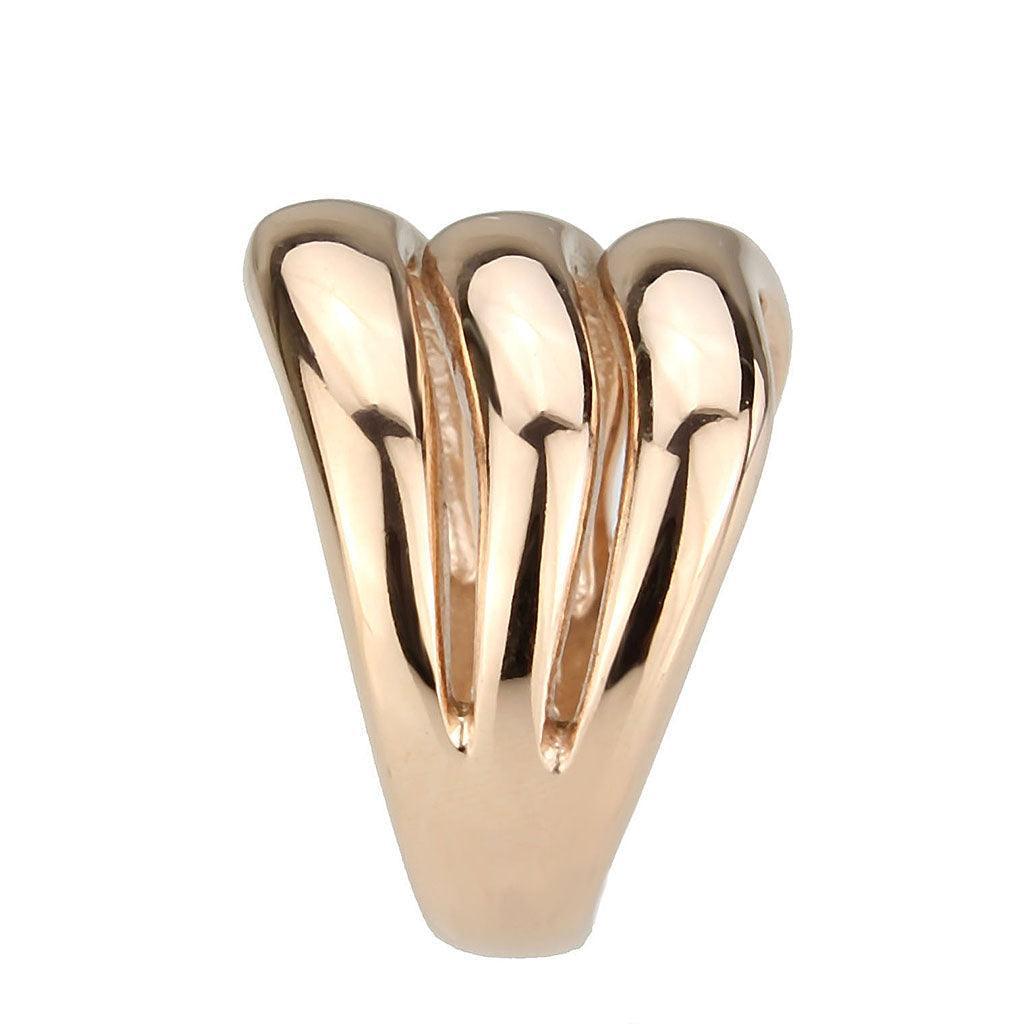 TK3799 - IP Rose Gold(Ion Plating) Stainless Steel Ring with NoStone in No Stone - Jewelry Store by Erik Rayo