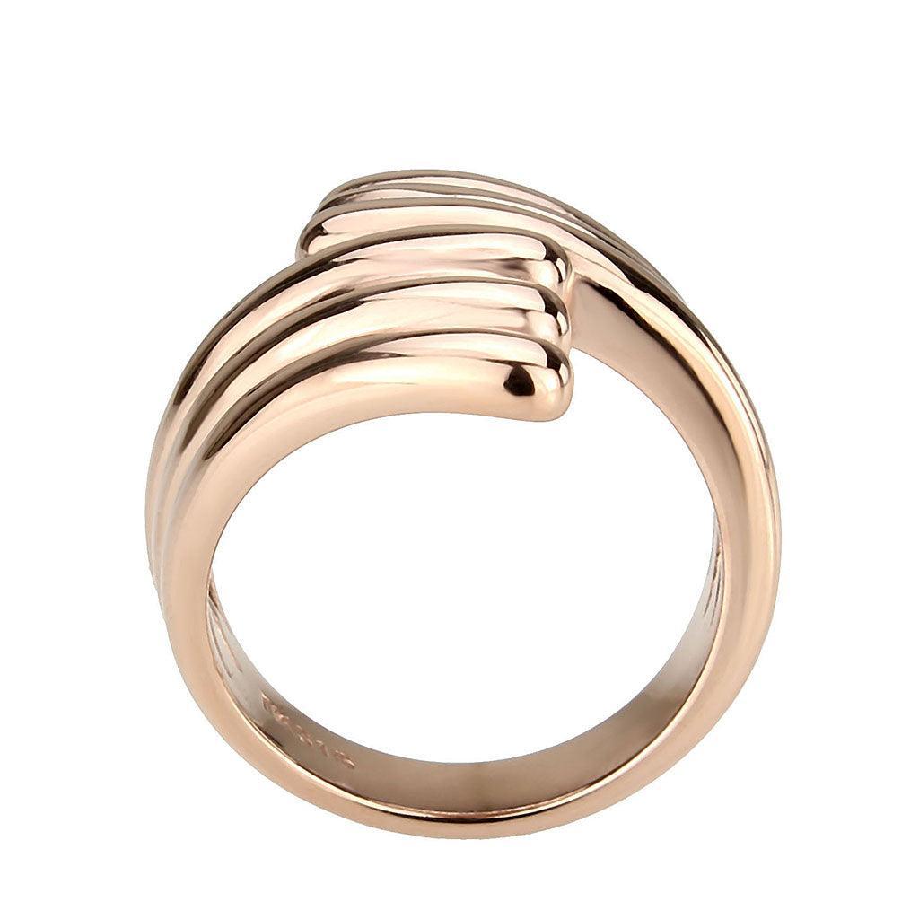 TK3800 - IP Rose Gold(Ion Plating) Stainless Steel Ring with NoStone in No Stone - Jewelry Store by Erik Rayo