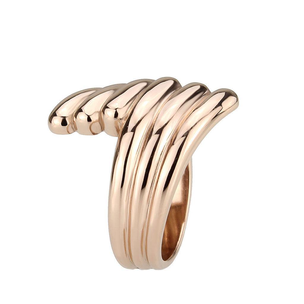 TK3800 - IP Rose Gold(Ion Plating) Stainless Steel Ring with NoStone in No Stone - Jewelry Store by Erik Rayo