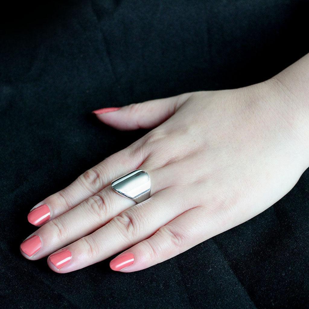 TK3801 - High polished (no plating) Stainless Steel Ring with NoStone in No Stone - Jewelry Store by Erik Rayo