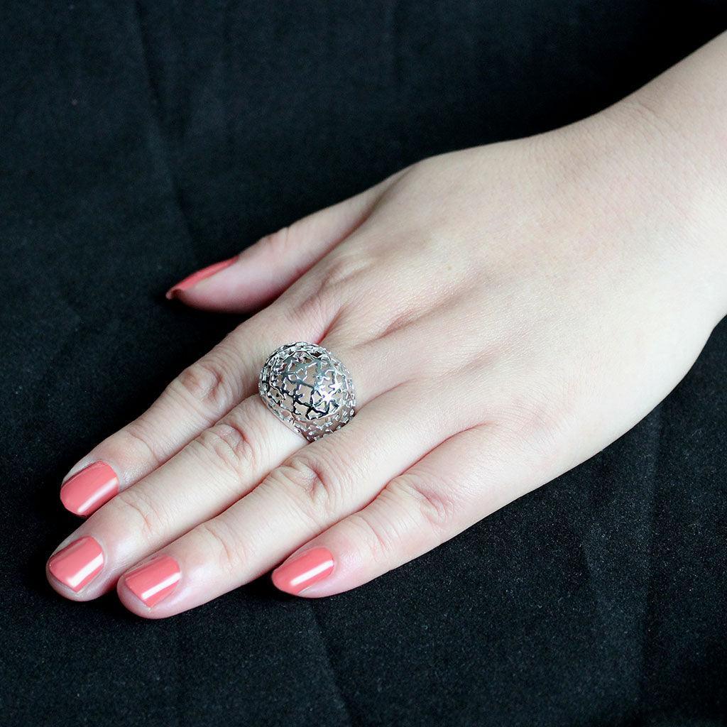 TK3802 - High polished (no plating) Stainless Steel Ring with NoStone in No Stone - Jewelry Store by Erik Rayo