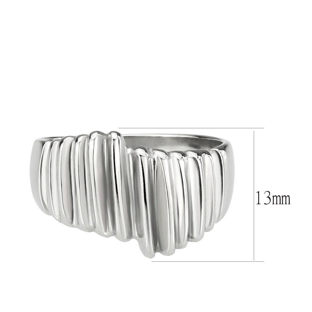 TK3804 - High polished (no plating) Stainless Steel Ring with NoStone in No Stone - Jewelry Store by Erik Rayo