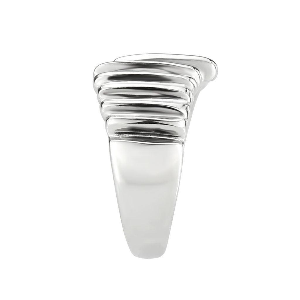 TK3804 - High polished (no plating) Stainless Steel Ring with NoStone in No Stone - Jewelry Store by Erik Rayo