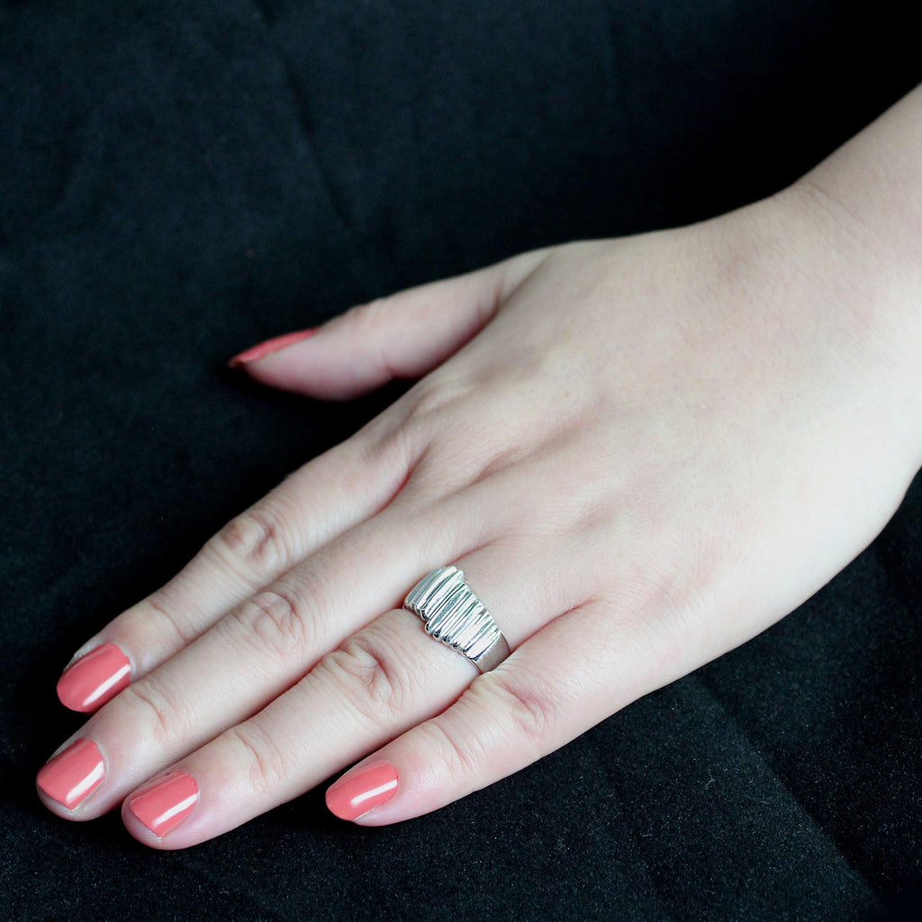 TK3804 - High polished (no plating) Stainless Steel Ring with NoStone in No Stone - Jewelry Store by Erik Rayo