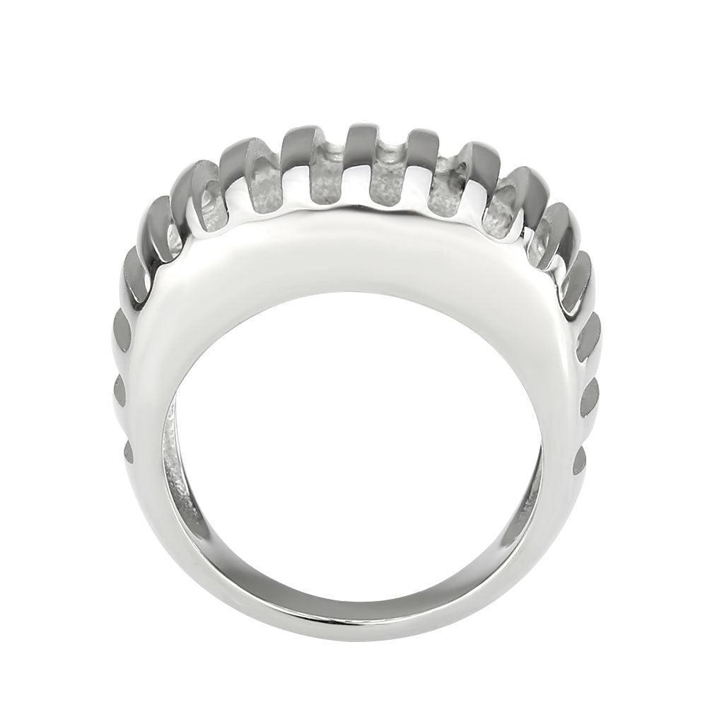 TK3805 - High polished (no plating) Stainless Steel Ring with NoStone in No Stone - Jewelry Store by Erik Rayo