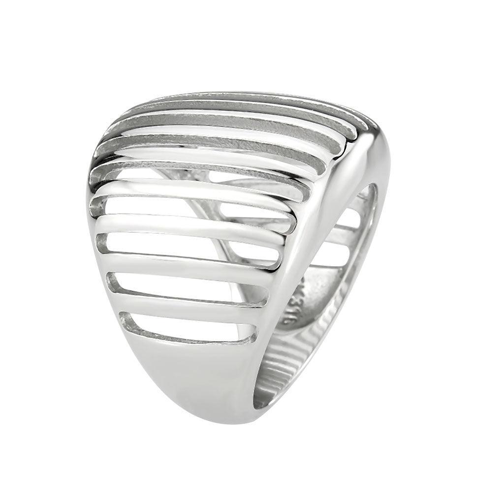 TK3805 - High polished (no plating) Stainless Steel Ring with NoStone in No Stone - Jewelry Store by Erik Rayo
