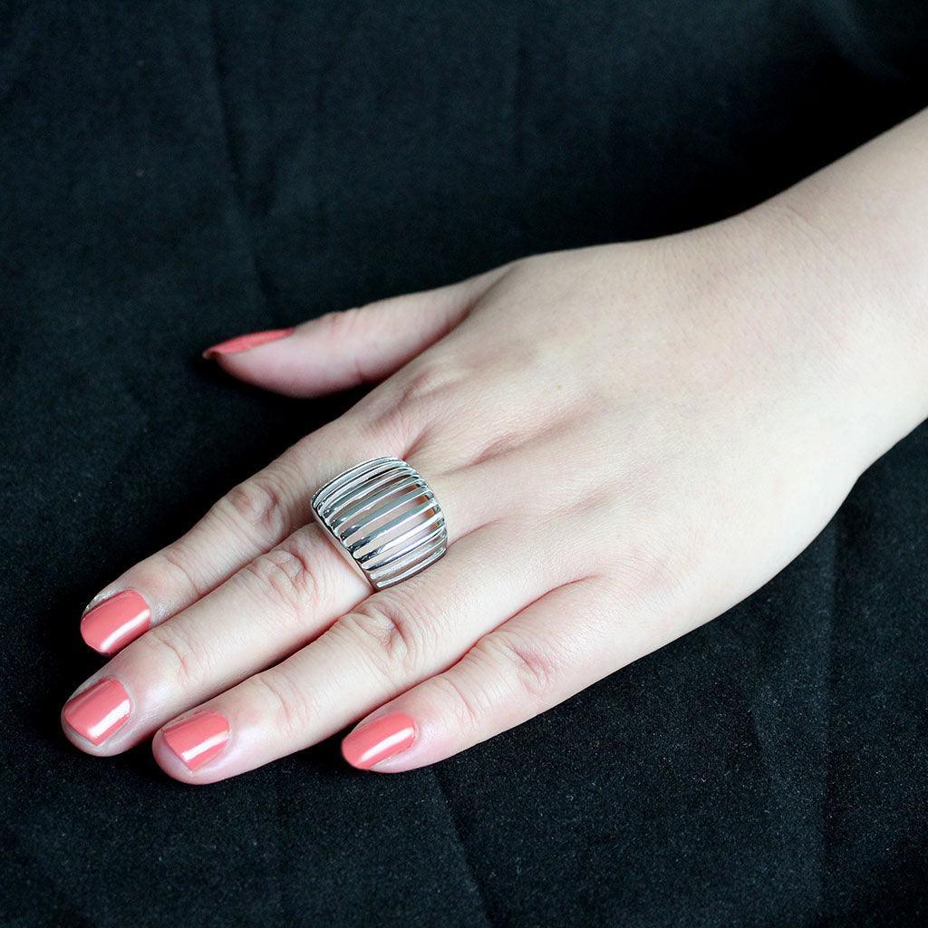 TK3805 - High polished (no plating) Stainless Steel Ring with NoStone in No Stone - Jewelry Store by Erik Rayo