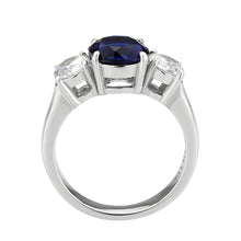 Load image into Gallery viewer, TK3808 - High polished (no plating) Stainless Steel Ring with Synthetic in Montana - Jewelry Store by Erik Rayo
