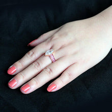 Load image into Gallery viewer, TK3825 - IP Rose Gold(Ion Plating) Stainless Steel Ring with AAA Grade CZ in Clear - Jewelry Store by Erik Rayo
