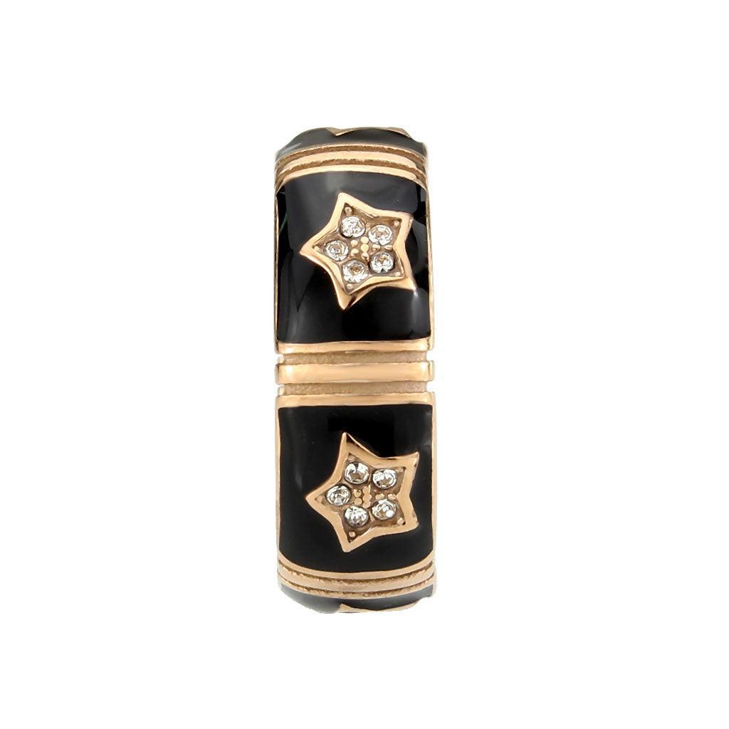 TK3826 - IP Rose Gold(Ion Plating) Stainless Steel Ring with Top Grade Crystal in Clear - Jewelry Store by Erik Rayo