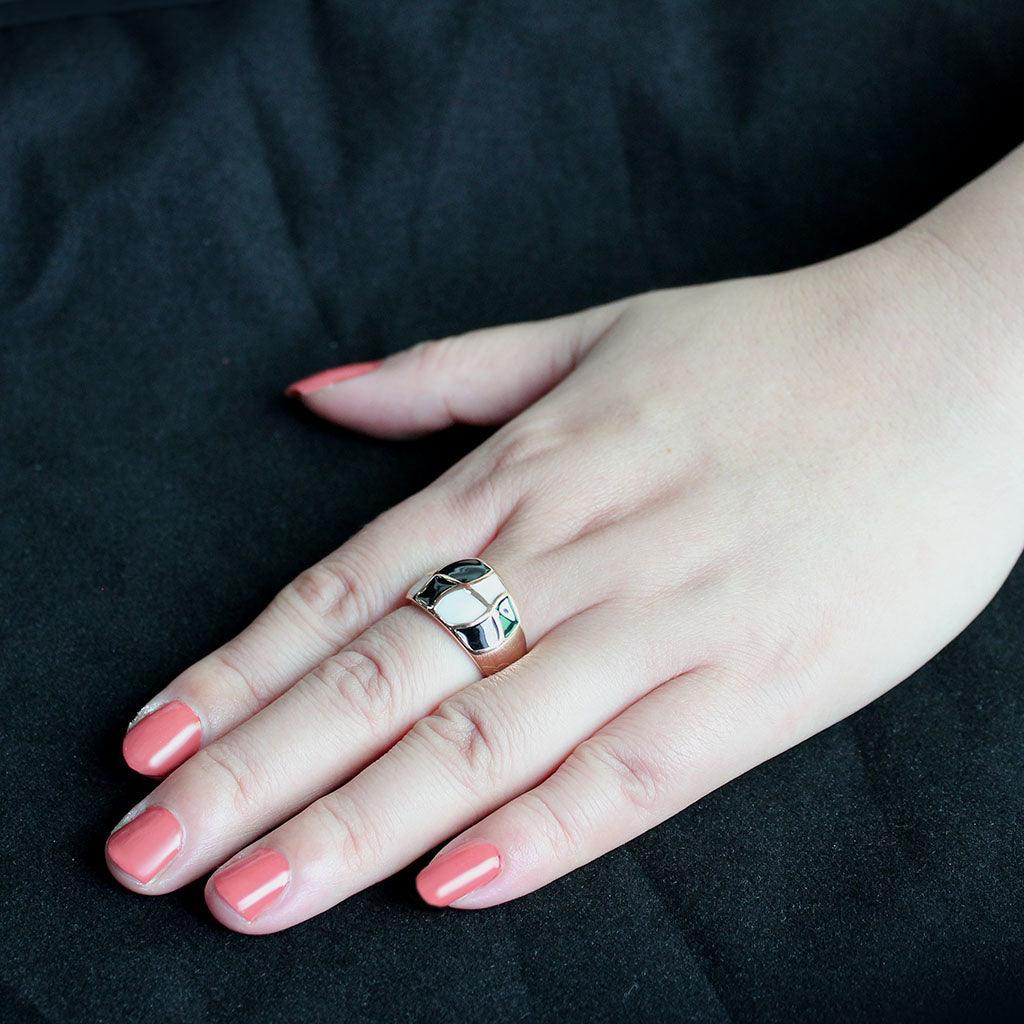 TK3827 - IP Rose Gold(Ion Plating) Stainless Steel Ring with NoStone in No Stone - Jewelry Store by Erik Rayo