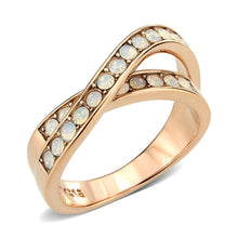 Load image into Gallery viewer, TK3828 - IP Rose Gold(Ion Plating) Stainless Steel Ring with Top Grade Crystal in Fireopal - Jewelry Store by Erik Rayo
