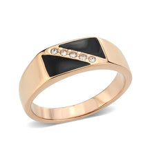 Load image into Gallery viewer, TK3831 - IP Rose Gold(Ion Plating) Stainless Steel Ring with Top Grade Crystal in Clear - Jewelry Store by Erik Rayo
