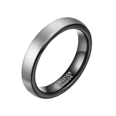 Tungsten Carbide Wedding Band Ring 4mm Matte Brushed Comfort Fit Sizes 4-15