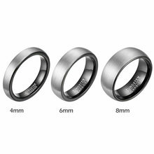 Load image into Gallery viewer, Tungsten Carbide Wedding Band Rings 4mm Matte Brushed Comfort Fit Size 4-15 - Jewelry Store by Erik Rayo
