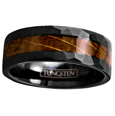 Men's Wedding Band Rings - Black Charred Whiskey Barrel Wood - Wedding Rings for Men and Women - Jewelry Store by Erik Rayo