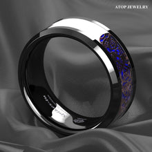 Load image into Gallery viewer, Mens Wedding Band Rings for Men Wedding Rings for Womens / Mens Rings Black Rose Gold Celtic Dragon Attractive - Jewelry Store by Erik Rayo
