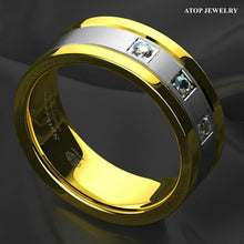 Load image into Gallery viewer, Mens Wedding Band Rings for Men Wedding Rings for Womens / Mens Rings Diamond Gold Silver Brushed - Jewelry Store by Erik Rayo
