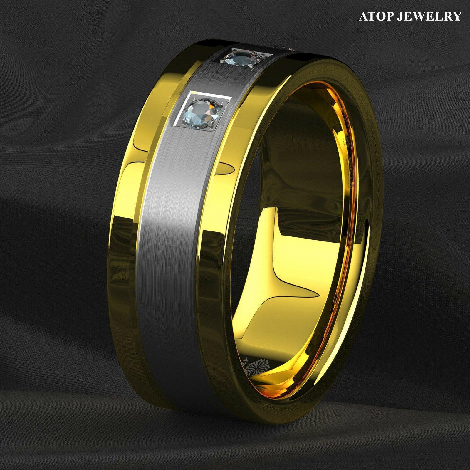Men's Wedding Band Rings - Diamond, Gold, Silver, Brushed - Wedding Rings for Men and Women - Jewelry Store by Erik Rayo