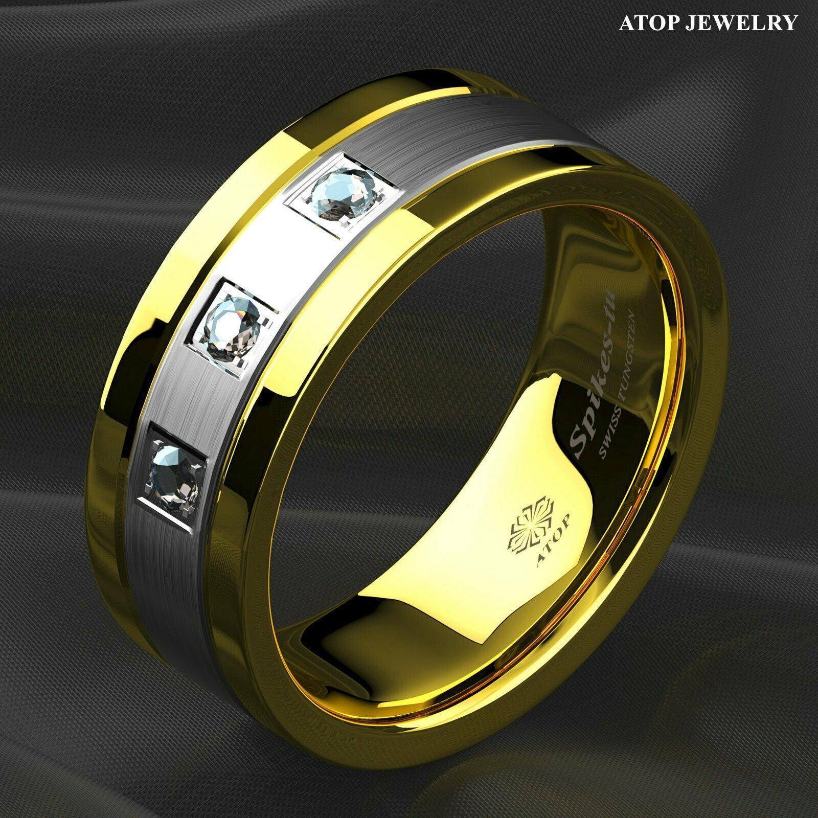 Men's Wedding Band Rings - Diamond, Gold, Silver, Brushed - Wedding Rings for Men and Women - Jewelry Store by Erik Rayo