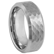 Load image into Gallery viewer, Tungsten Rings for Men Wedding Bands for Him Womens Wedding Bands for Her 6mm Honeycomb Hammered Brush - Jewelry Store by Erik Rayo
