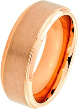 Load image into Gallery viewer, Men&#39;s Wedding Band - Rose Gold Brushed Center Ring for Men and Women
