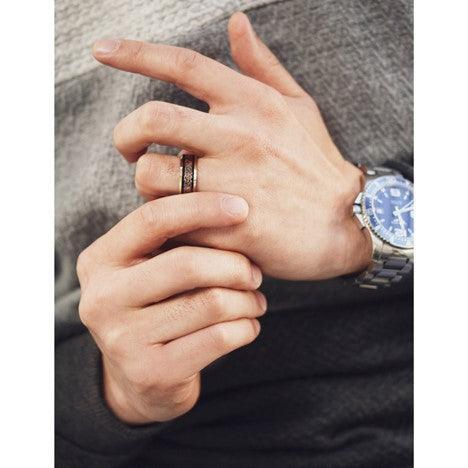 Tungsten Rings for Men Wedding Bands for Him Womens Wedding Bands for Her 6mm Two-Tone Black & Rose Gold IP Plated - Jewelry Store by Erik Rayo